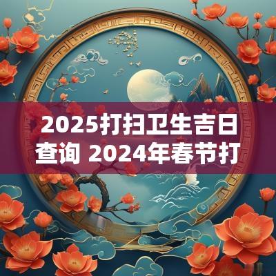 2025打扫卫生吉日查询 2025年春节打扫卫生吉日查询