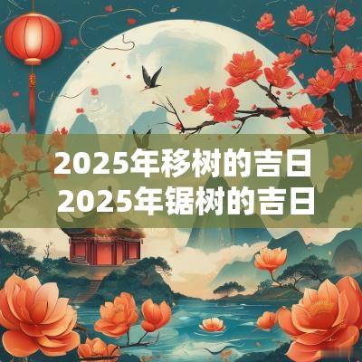 2025年移树的吉日 2025年锯树的吉日