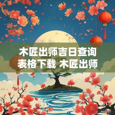 木匠出师吉日查询表格下载 木匠出师