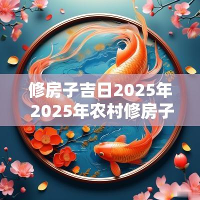 修房子吉日2025年 2025年农村修房子吉日