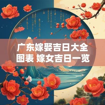 广东嫁娶吉日大全图表 嫁女吉日一览表