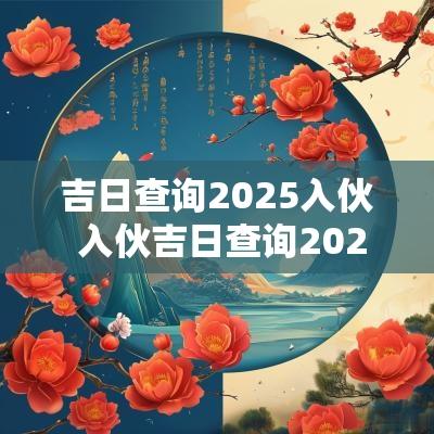 吉日查询2025入伙 入伙吉日查询2025年