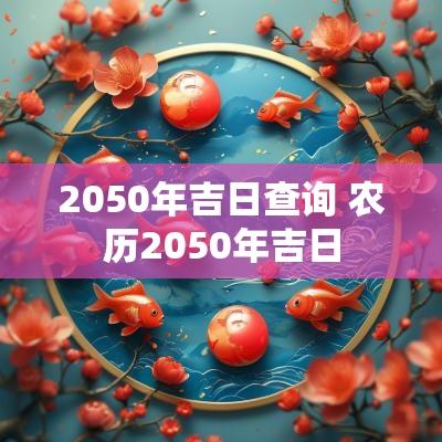 2050年吉日查询 农历2050年吉日