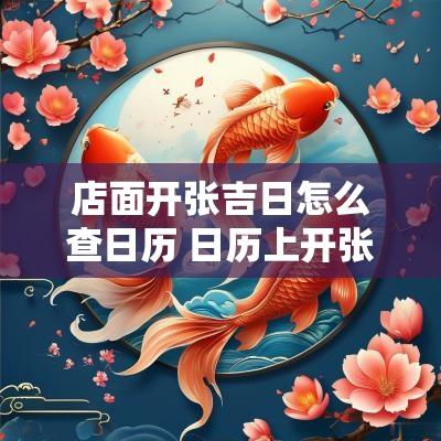 店面开张吉日怎么查日历 日历上开张吉日
