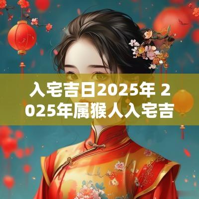 入宅吉日2025年 2025年属猴人入宅吉日