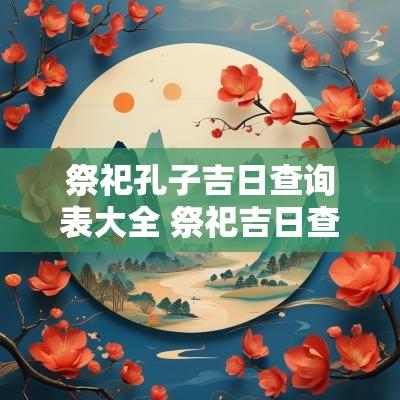 祭祀孔子吉日查询表大全 祭祀吉日查询2025年2月份
