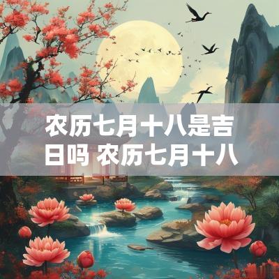 农历七月十八是吉日吗 农历七月十八日日子好吗