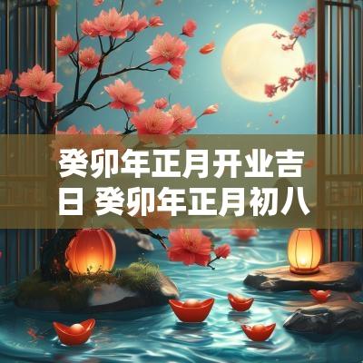 癸卯年正月开业吉日 癸卯年正月初八开张大吉