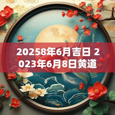 20258年6月吉日 2025年6月8日黄道吉日