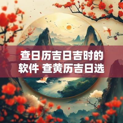 查日历吉日吉时的软件 查黄历吉日选哪个软件