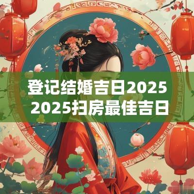 登记结婚吉日2025 2025扫房最佳吉日