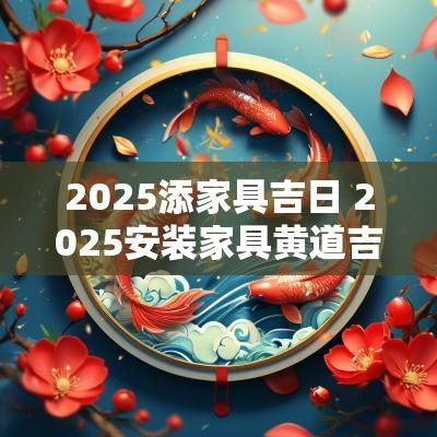 2025添家具吉日 2025安装家具黄道吉日