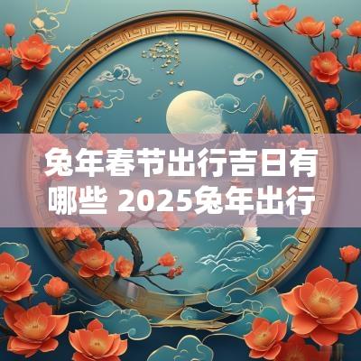 蛇年春节出行吉日有哪些 2025蛇年出行吉日