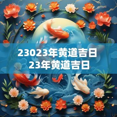 23023年黄道吉日 23年黄道吉日