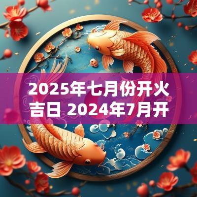 2025年七月份开火吉日 2025年7月开火吉日怎么选