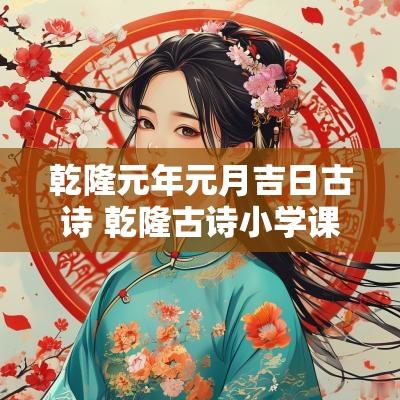 乾隆元年元月吉日古诗 乾隆古诗小学课本