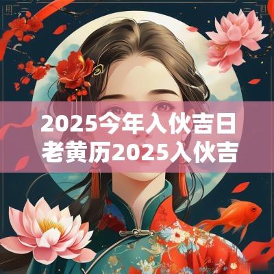 2025今年入伙吉日 老黄历2025入伙吉日