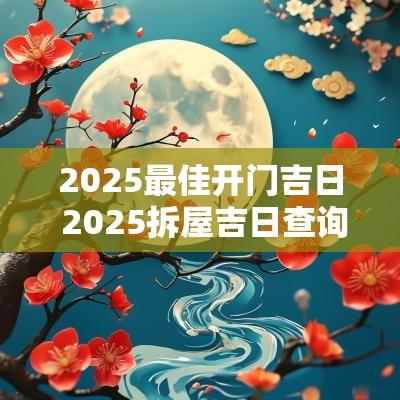 2025最佳开门吉日 2025拆屋吉日查询