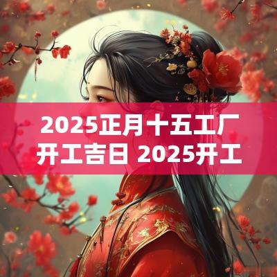 2025正月十五工厂开工吉日 2025开工吉日时辰查询表
