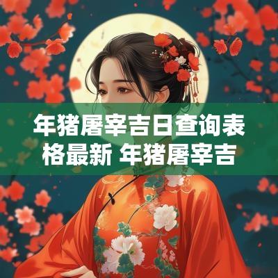 年猪屠宰吉日查询表格最新 年猪屠宰吉日时辰查询最新表