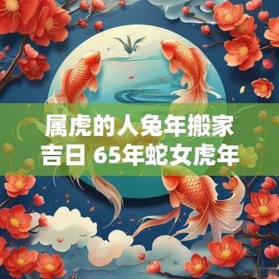 属虎的人蛇年搬家吉日 65年蛇女蛇年搬家吉日