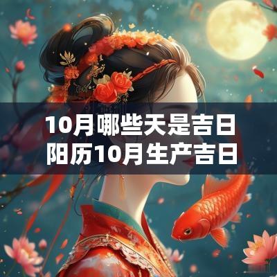10月哪些天是吉日 阳历10月生产吉日