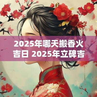 2025年哪天搬香火吉日 2025年立碑吉日一览表
