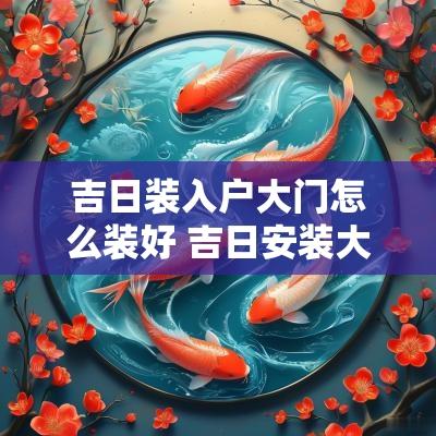 吉日装入户大门怎么装好 吉日安装大门时辰怎么选