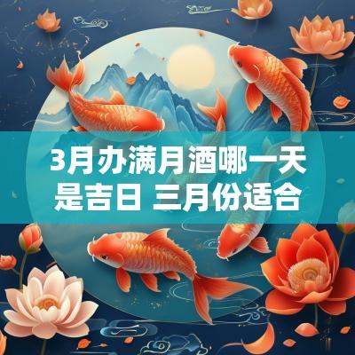 3月办满月酒哪一天是吉日 三月份适合办满月酒吉日