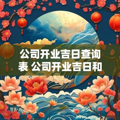 公司开业吉日查询表 公司开业吉日和时间2025年
