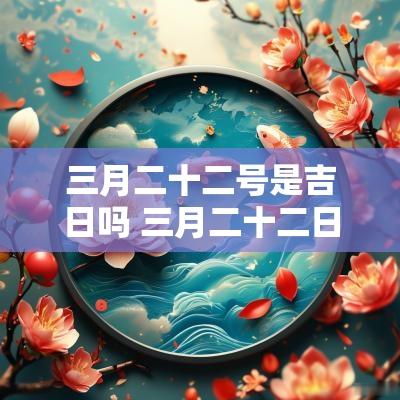 三月二十二号是吉日吗 三月二十二日出生吉日