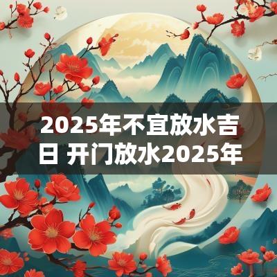 2025年不宜放水吉日 开门放水2025年吉日 2025年不宜放水吉日 开门放水2025年吉日