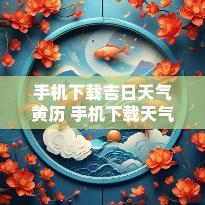 手机下载吉日天气黄历 手机下载天气预报哪一个最好