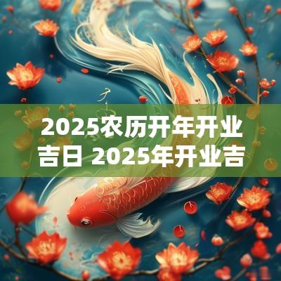 2025农历开年开业吉日 2025年开业吉日