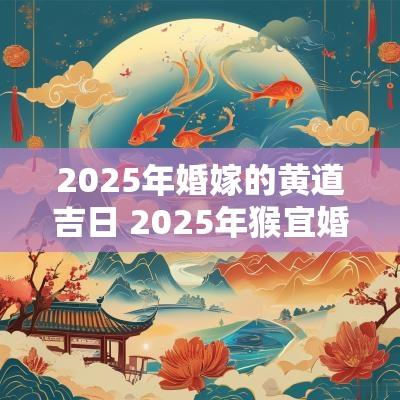 2025年婚嫁的黄道吉日 2025年猴宜婚嫁的黄道吉日