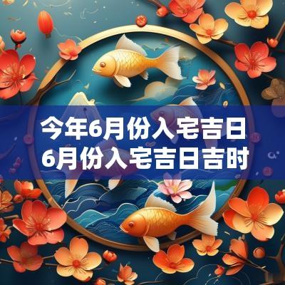 今年6月份入宅吉日 6月份入宅吉日吉时是几点