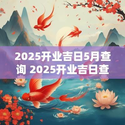 2025开业吉日5月查询 2025开业吉日查询表