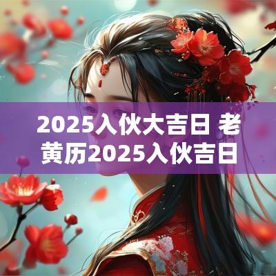 2025入伙大吉日 老黄历2025入伙吉日