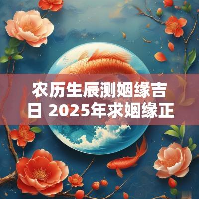 农历生辰测姻缘吉日 2025年求姻缘正月吉日