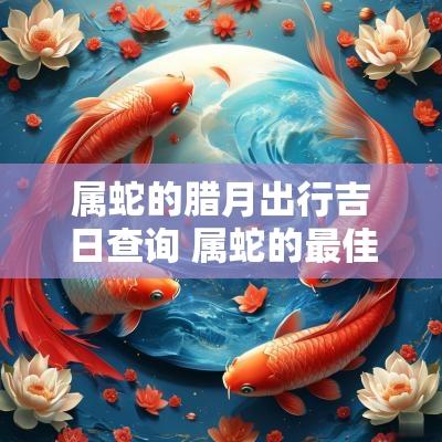 属蛇的腊月出行吉日查询 属蛇的最佳农历日子