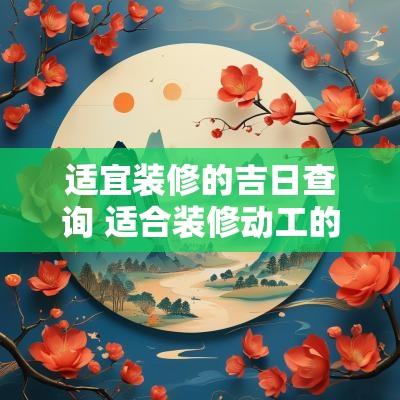 适宜装修的吉日查询 适合装修动工的吉日吉时