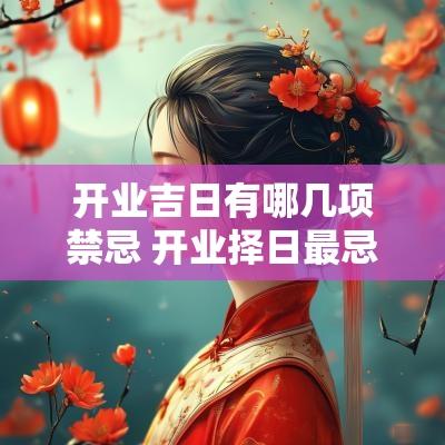 开业吉日有哪几项禁忌 开业择日最忌讳的三种日子