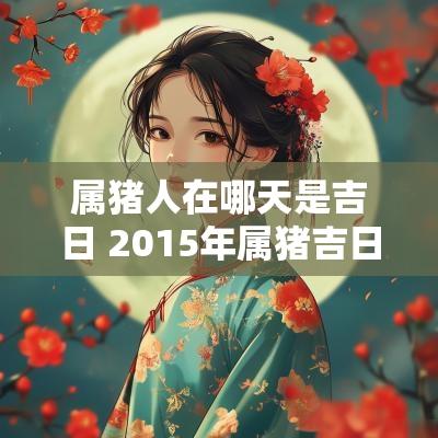 属猪人在哪天是吉日 2015年属猪吉日