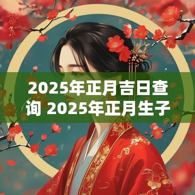 2025年正月吉日查询 2025年正月生子吉日查询