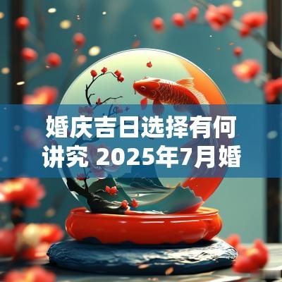 婚庆吉日选择有何讲究 2025年7月婚庆吉日