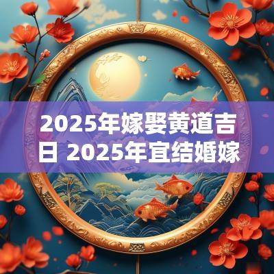 2025年嫁娶黄道吉日 2025年宜结婚嫁娶的黄道吉日