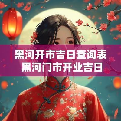 黑河开市吉日查询表 黑河门市开业吉日查询表
