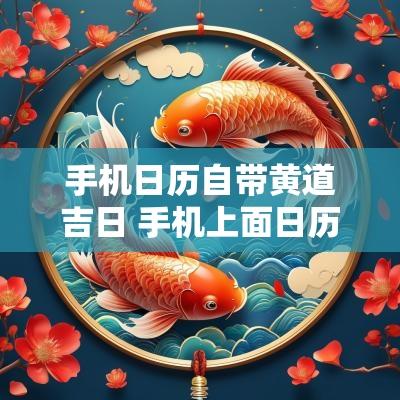 手机日历自带黄道吉日 手机上面日历的黄道吉日准吗