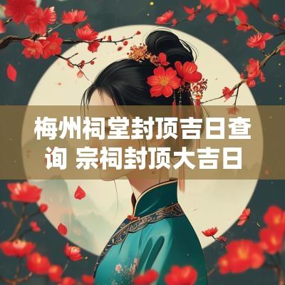 梅州祠堂封顶吉日查询 宗祠封顶大吉日