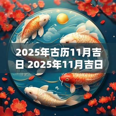 2025年古历11月吉日 2025年11月吉日查询